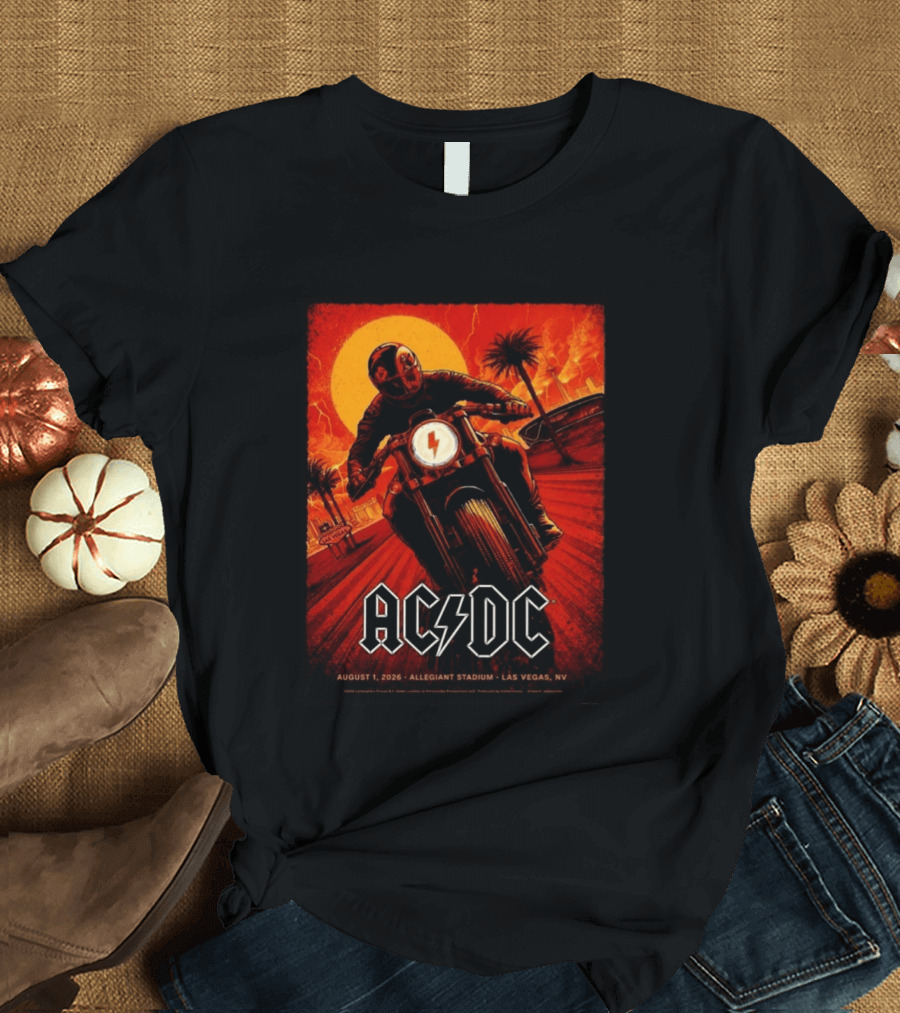 ACDC PWR Up Tour August 1 2026 Allegiant Stadium Las Vegas NV Event T-Shirt