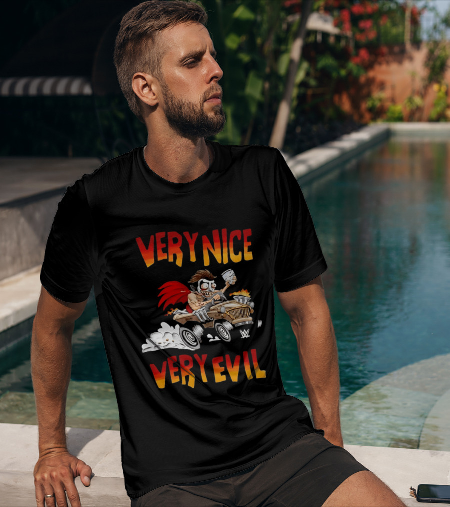 Very Nice Very Evil Danhausen Cartoon WWE T-Shirt