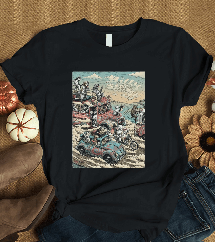 Billy Strings Bethel NY Event August 1 2026 Dylan Goldberger Bethel Woods Center Night 2 Psychedelic Animal Parade T-Shirt