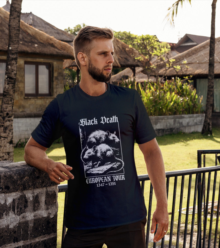 Black Death European Tour 1347 1351 Rats Plague History T-Shirt
