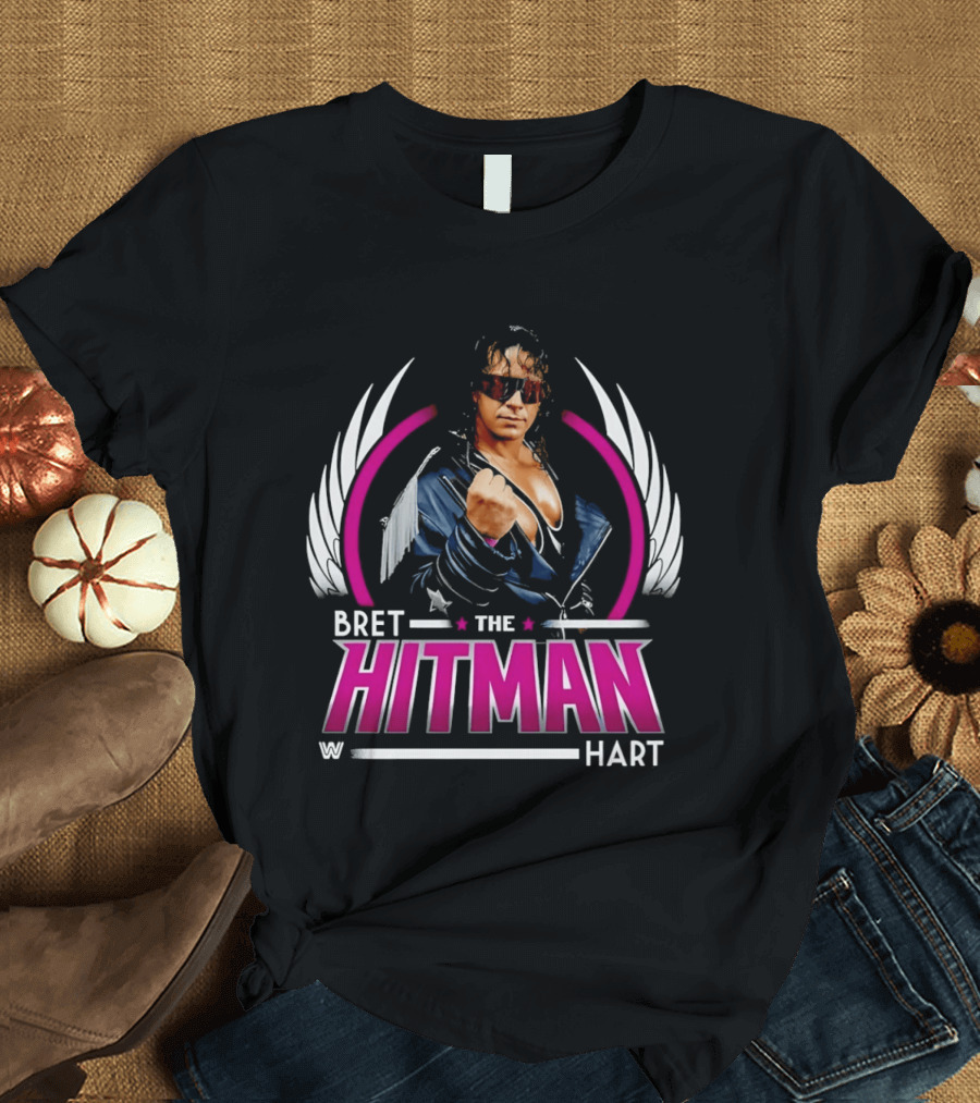 Bret Hart The Hitman Wings WWE T-Shirt
