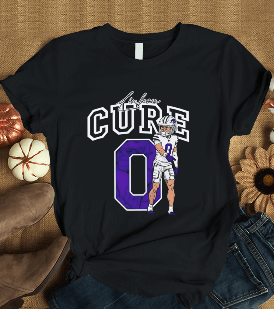 Kansas State University Linkon Cure 0 Football Player T-Shirt