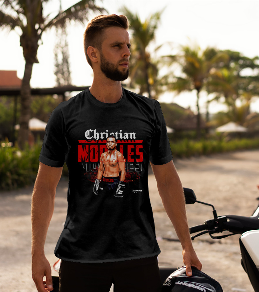 Christian Morales Zuffa Boxer With Boxing Gloves And Zuffa One T-Shirt