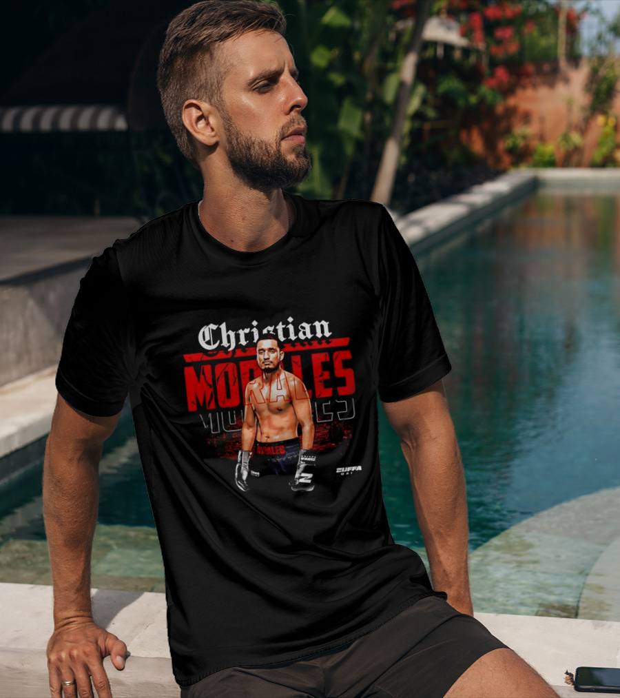Christian Morales Zuffa Boxer With Boxing Gloves And Zuffa One T-Shirt