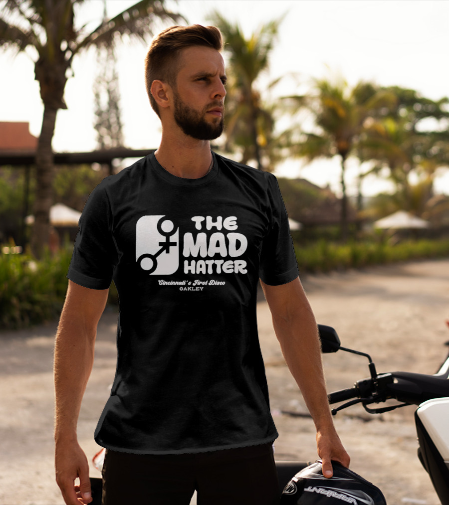 The Mad Hatter Cincinnati's First Disco Oakley T-Shirt