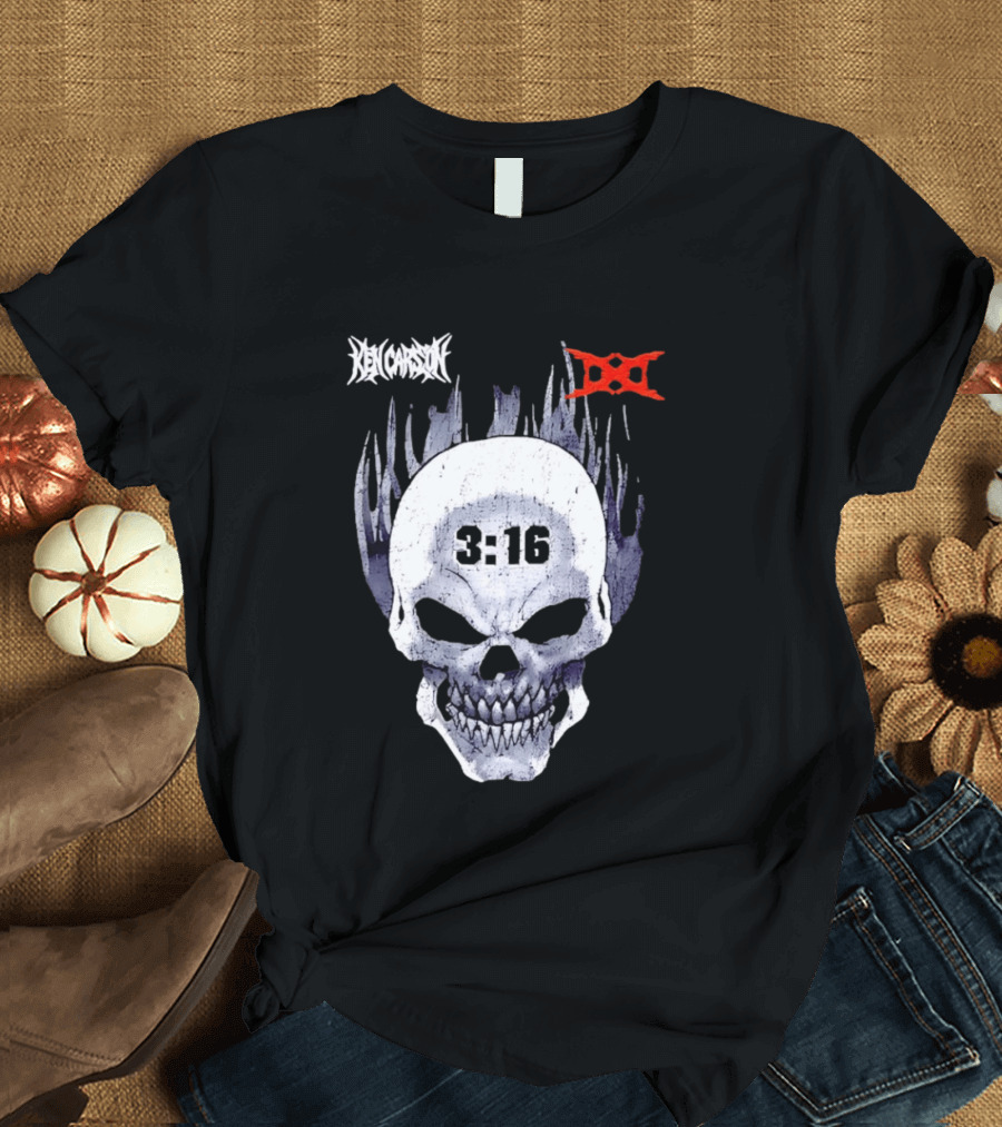 Ken Carson 3:16 Skull Stone Cold Steve Austin WWE T-Shirt