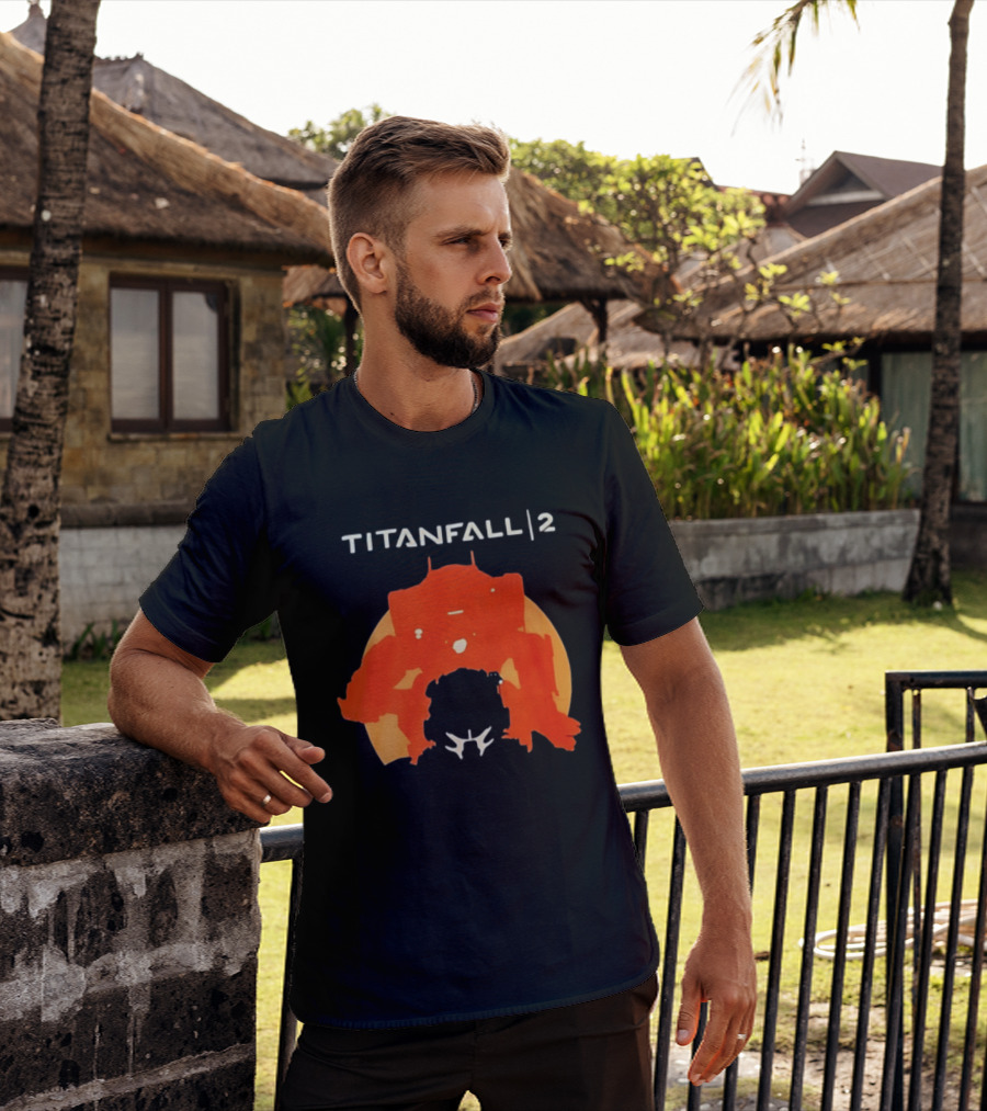 Rip Vince Zampella Titanfall 2 Orange Mech T-Shirt