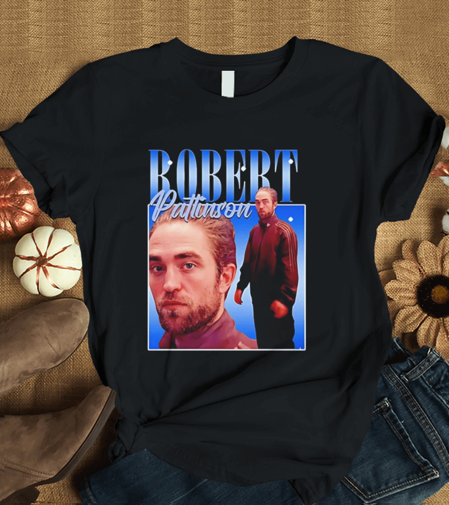 Robert Pattinson Standing Meme Blue Adidas Tracksuit T-Shirt