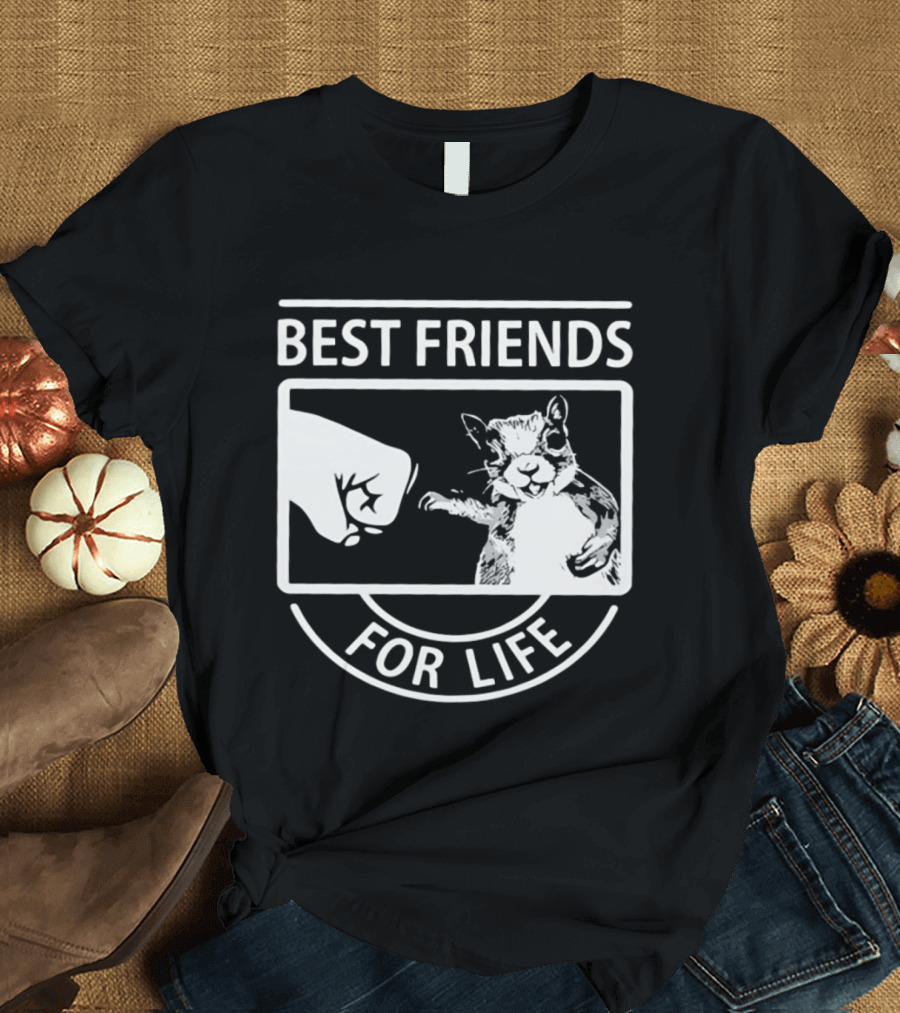 Best Friends For Life Squirrel Fist Bump T-Shirt