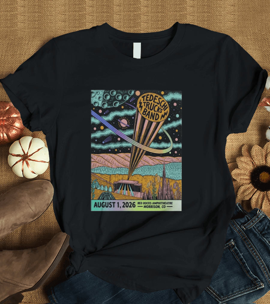 Tedeschi Trucks Band Red Rocks Amphitheatre Morrison CO August 1 2026 Cosmic T-Shirt