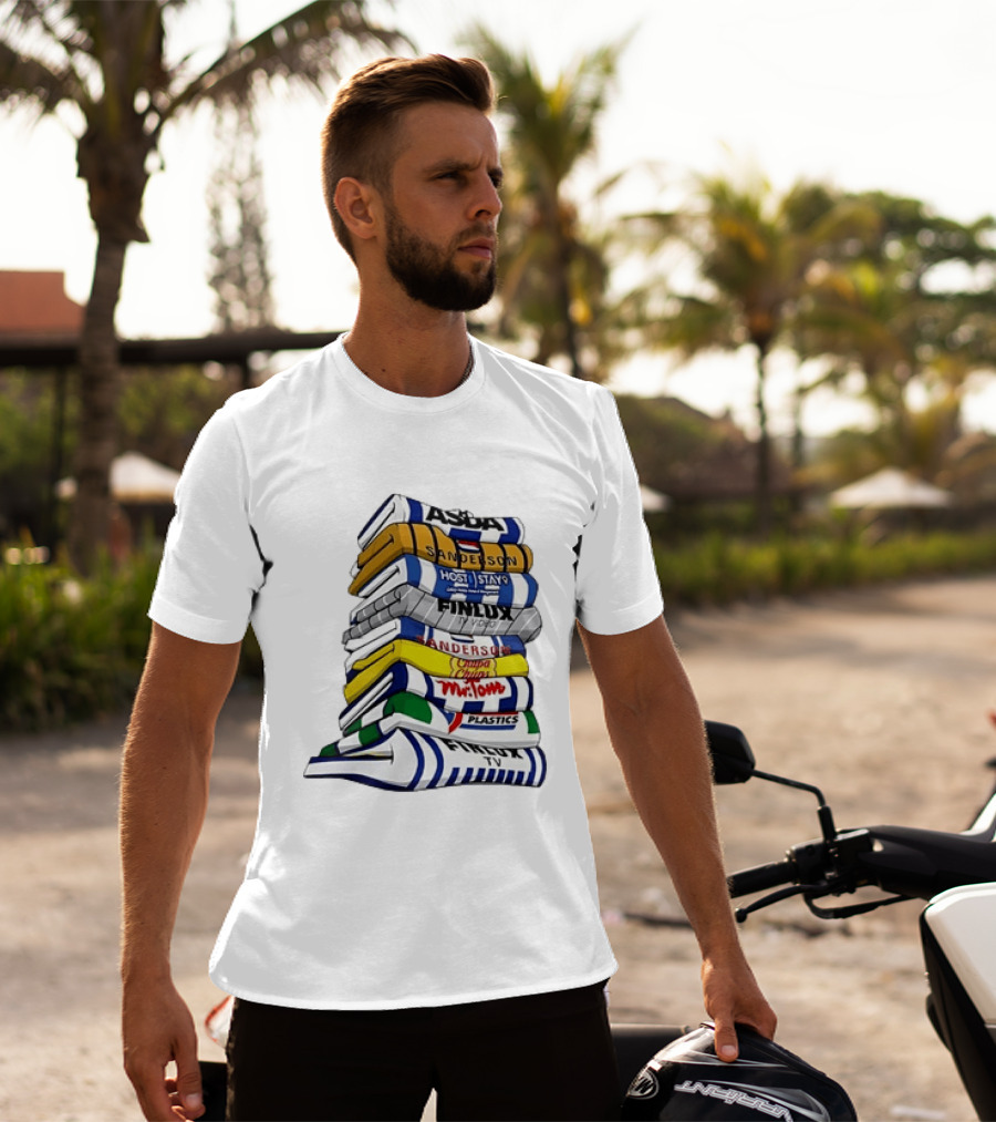 ASDA Sanderson Host Stay Finlux TV Chupa Chups Mr Tom Plastics T-Shirt