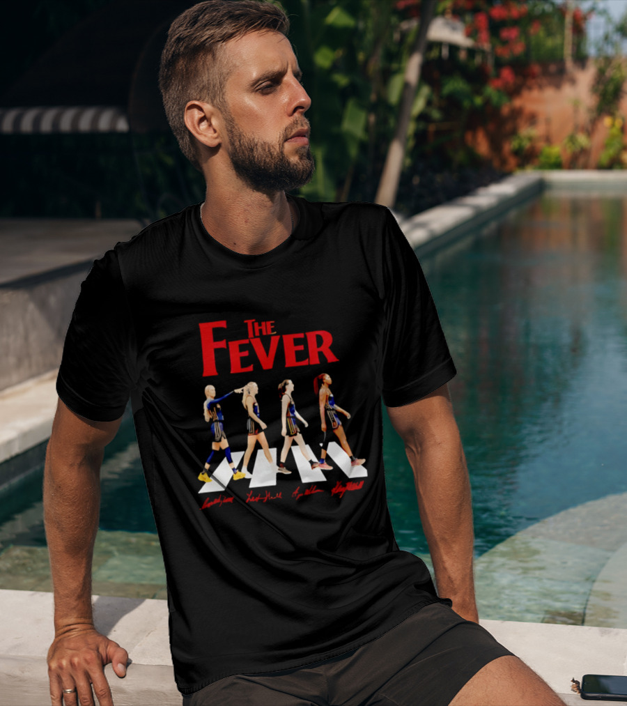 Indiana Fever Basketball Team Abbey Road Beatles T-Shirt