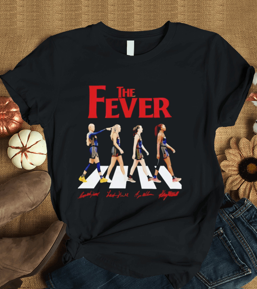 Indiana Fever Basketball Team Abbey Road Beatles T-Shirt