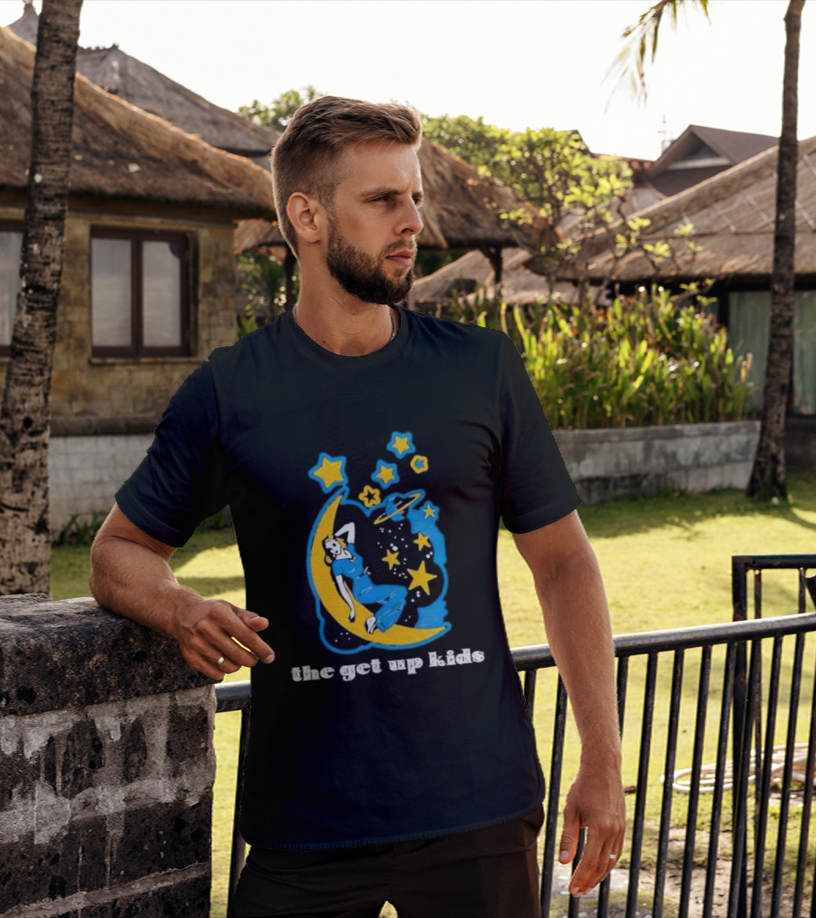 The Get Up Kids Woman On Crescent Moon With Stars T-Shirt