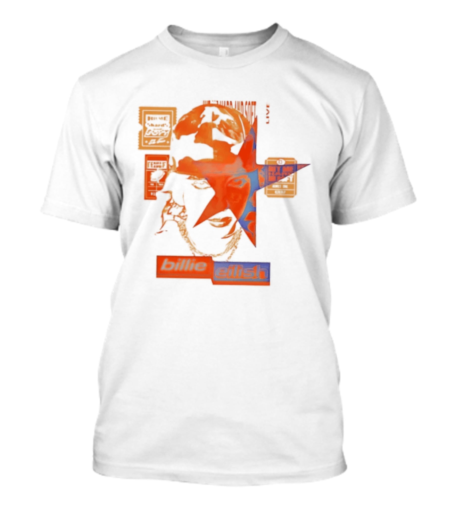 Billie Eilish Star Face Hit Me Hard T-Shirt
