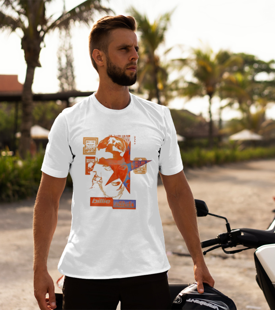 Billie Eilish Star Face Hit Me Hard T-Shirt