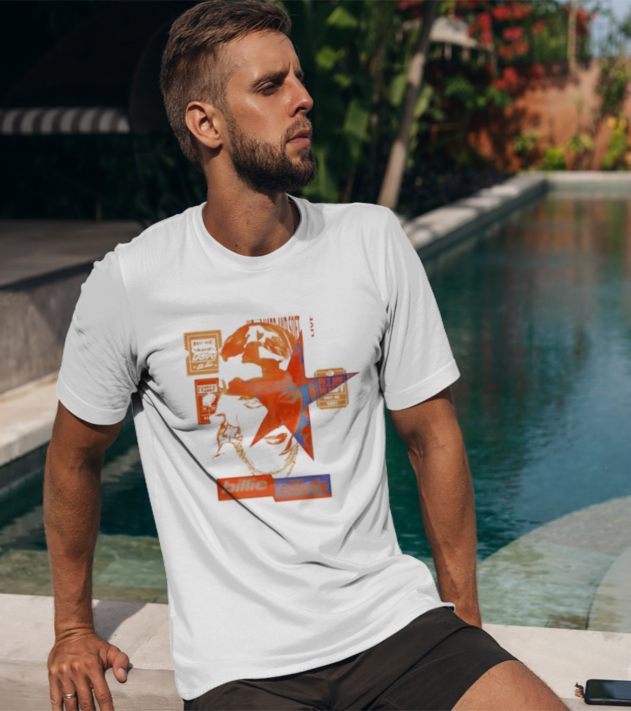 Billie Eilish Star Face Hit Me Hard T-Shirt