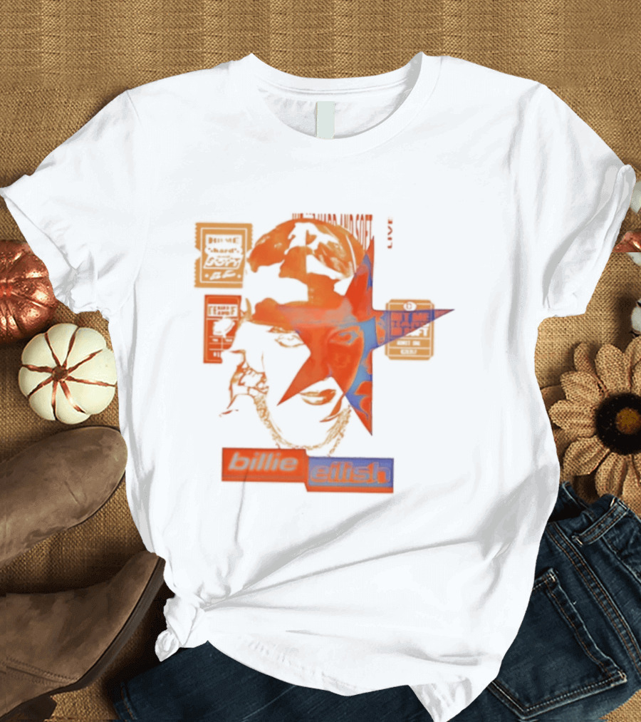 Billie Eilish Star Face Hit Me Hard T-Shirt