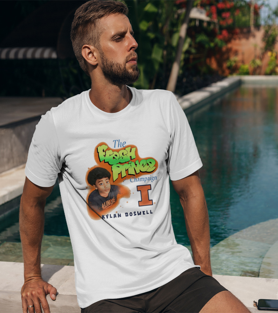 Kylan Boswell Illinois Fighting Illini The Fresh Prince Of Champaign T-Shirt