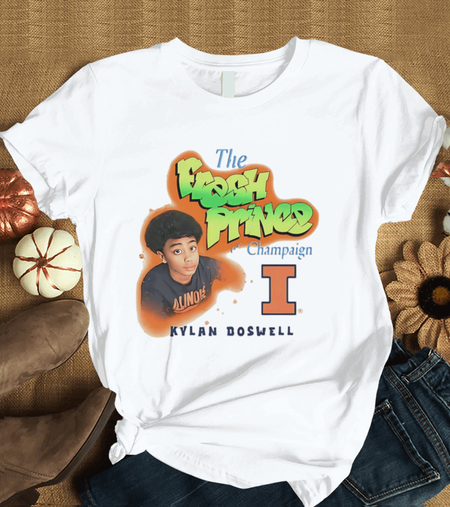 Kylan Boswell Illinois Fighting Illini The Fresh Prince Of Champaign T-Shirt