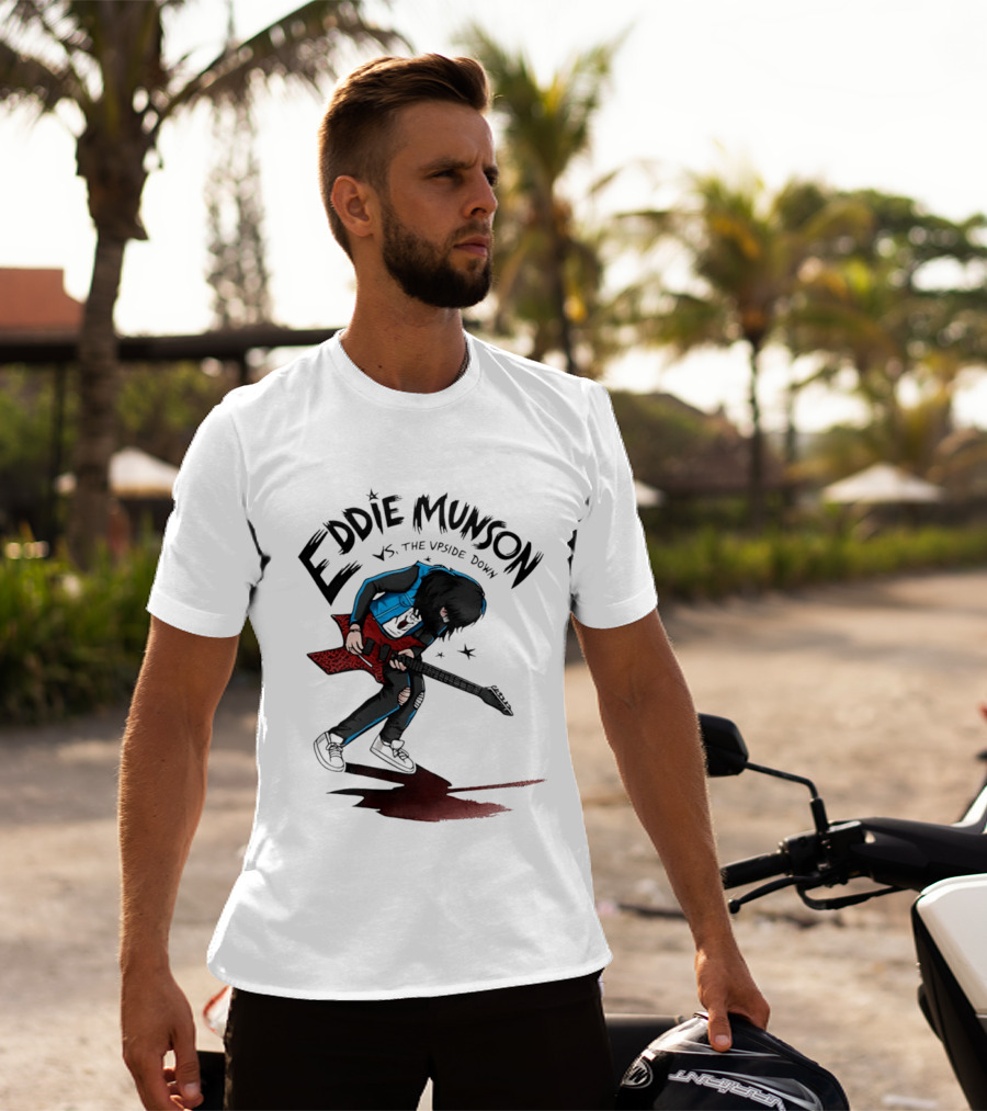 Eddie Munson Vs The Upside Down Stranger Things Guitar Battle Scene T-Shirt