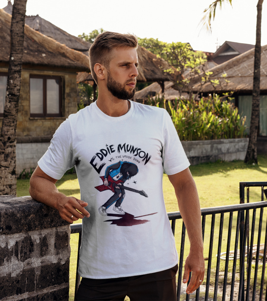 Eddie Munson Vs The Upside Down Stranger Things Guitar Battle Scene T-Shirt