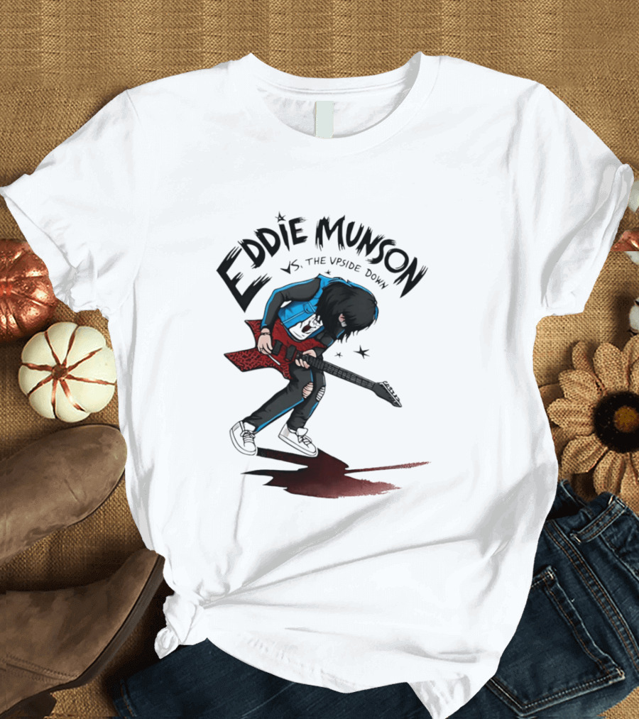 Eddie Munson Vs The Upside Down Stranger Things Guitar Battle Scene T-Shirt
