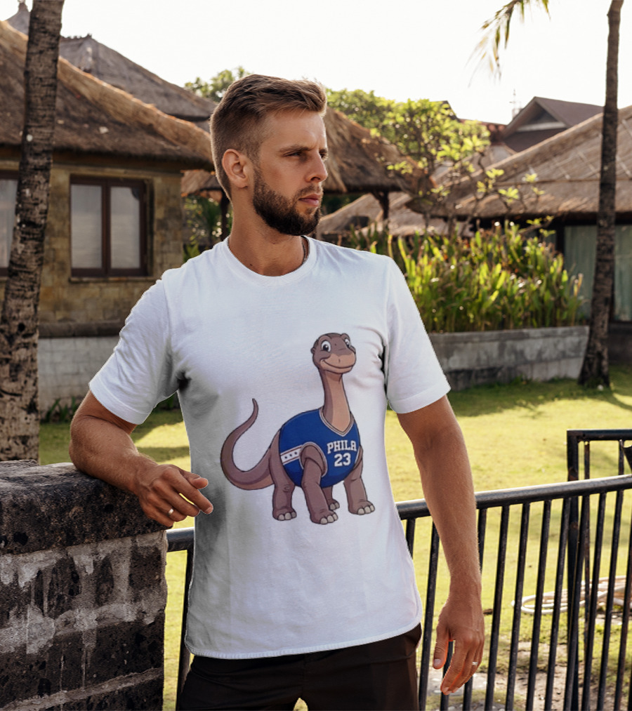 Phila 23 Dinosaur In Philadelphia 76ers Basketball Jersey T-Shirt