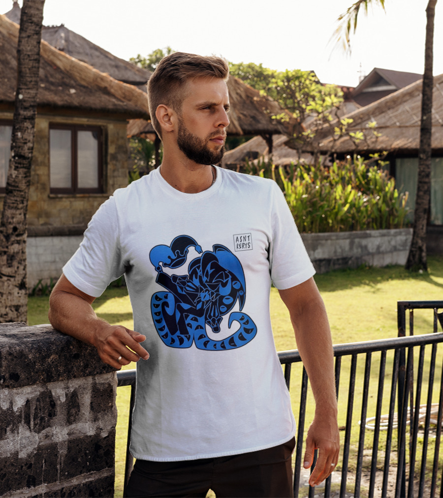 Shadow Milk Cookie Run A4NT Peeking Jester Snake T-Shirt