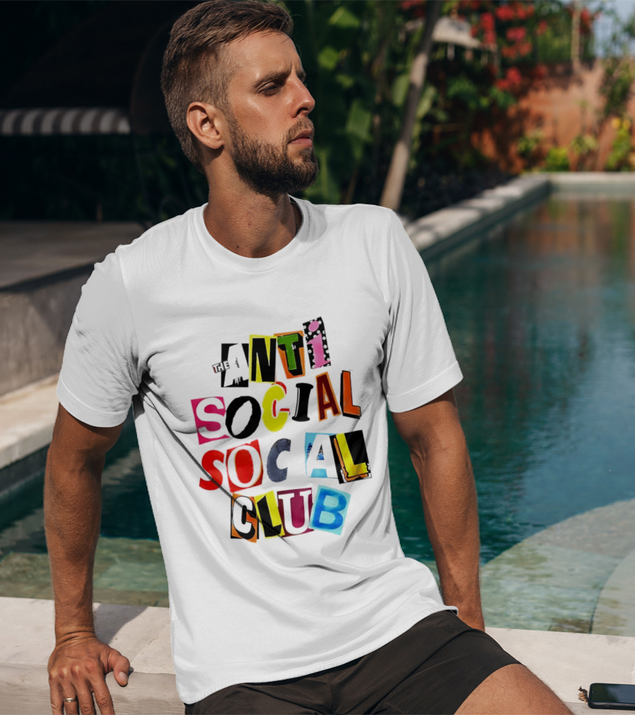 The Anti Social Social Club ASSC Collage Colorful T-Shirt