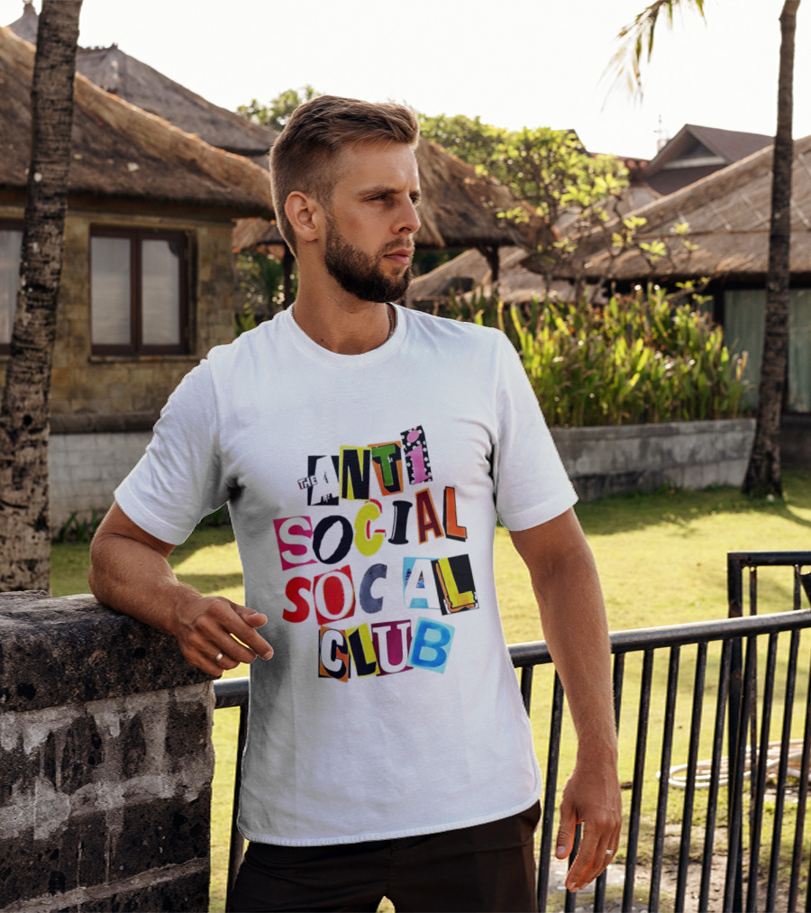The Anti Social Social Club ASSC Collage Colorful T-Shirt