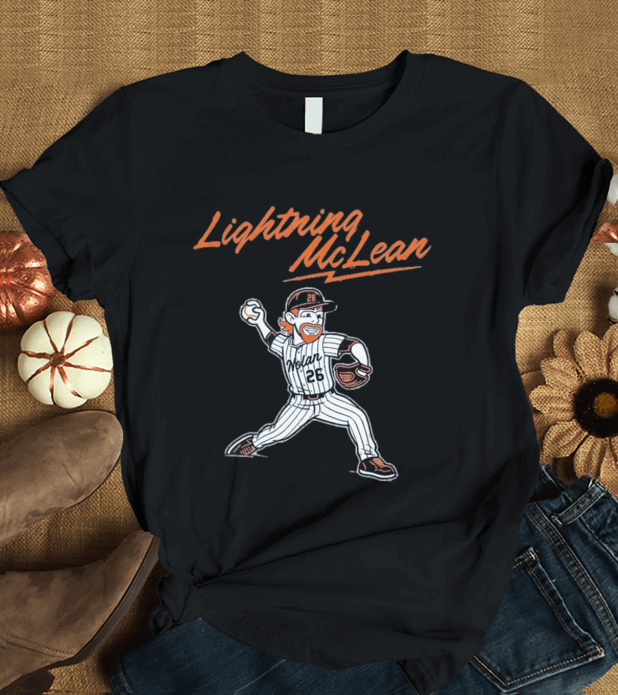 Lightning McLean Nolan 26 New York Mets T-Shirt