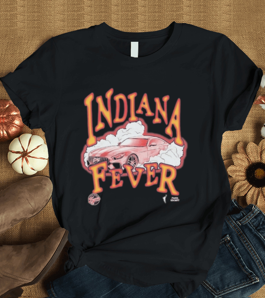 Indiana Fever Playa Society Sketch Car And Smoke T-Shirt