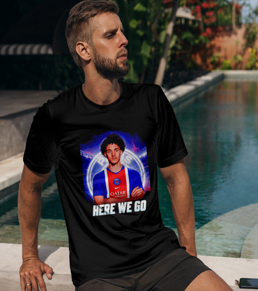 Maghnes Akliouche To Paris Saint Germain Here We Go T-Shirt