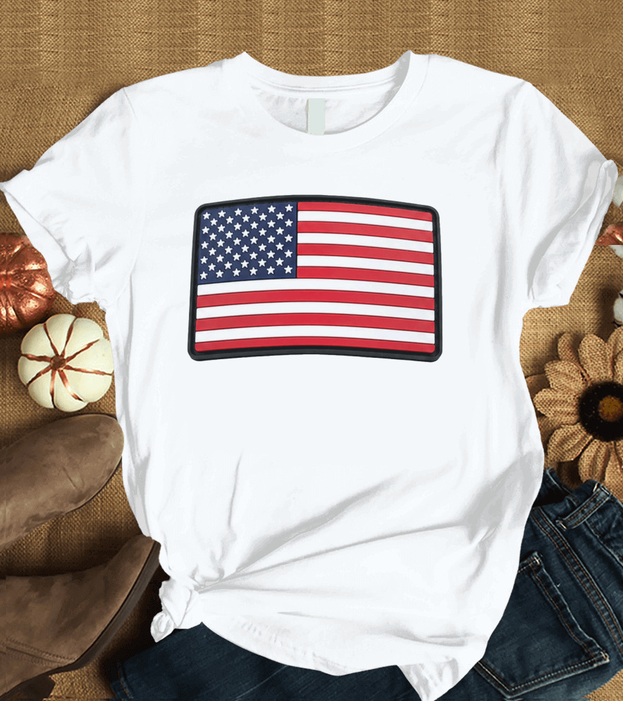 Dan Cevette American Flag Hat United States Stars And Stripes T-Shirt