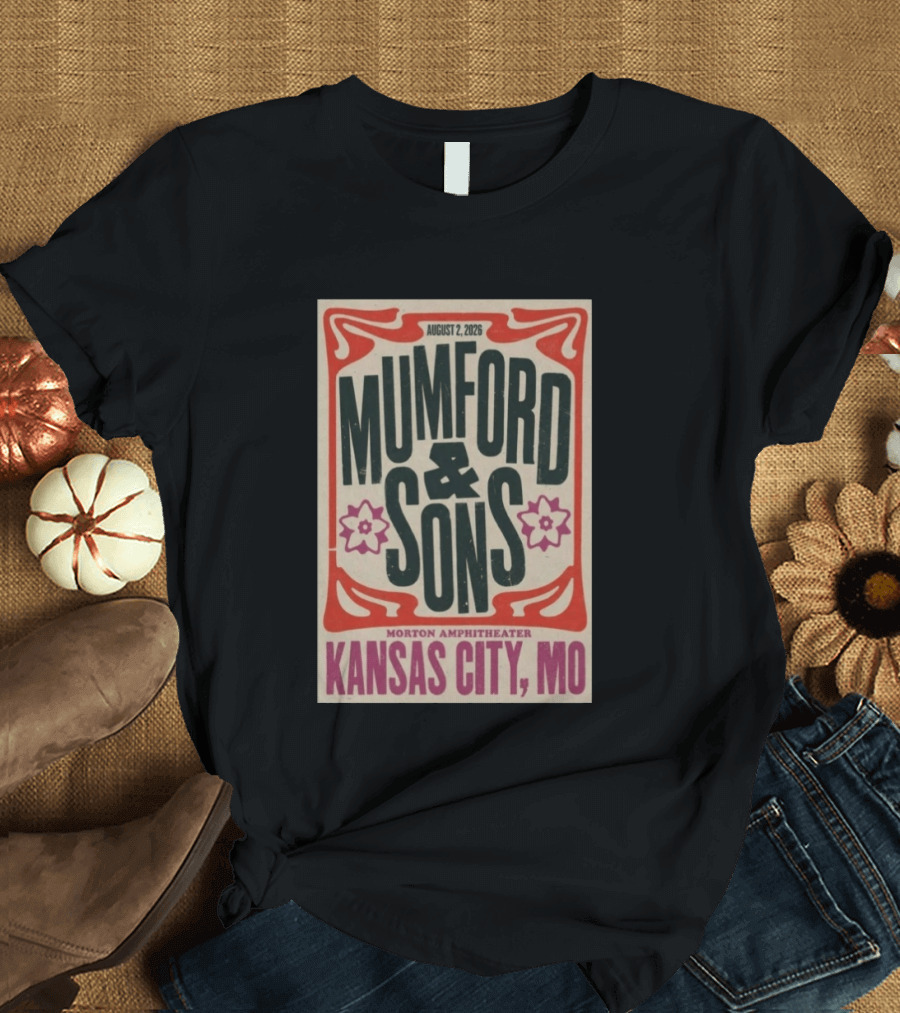 Mumford And Sons August 2 2026 Morton Amphitheater Kansas City MO T-Shirt