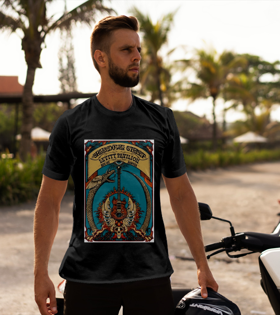Shakedown Street Levitt Pavilion Aug 1 Denver 2026 Snake Guitar Skull T-Shirt