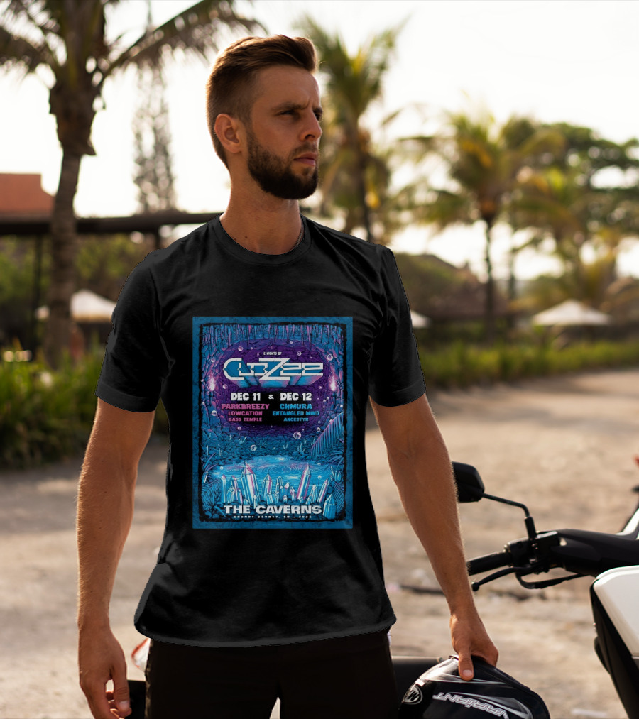 2 Nights Of CloZee The Caverns Grundy County TN Dec 11 12 2026 Parkbreezy Lowcation Bass Temple Chmura Entangled Mind Ancestryr T-Shirt