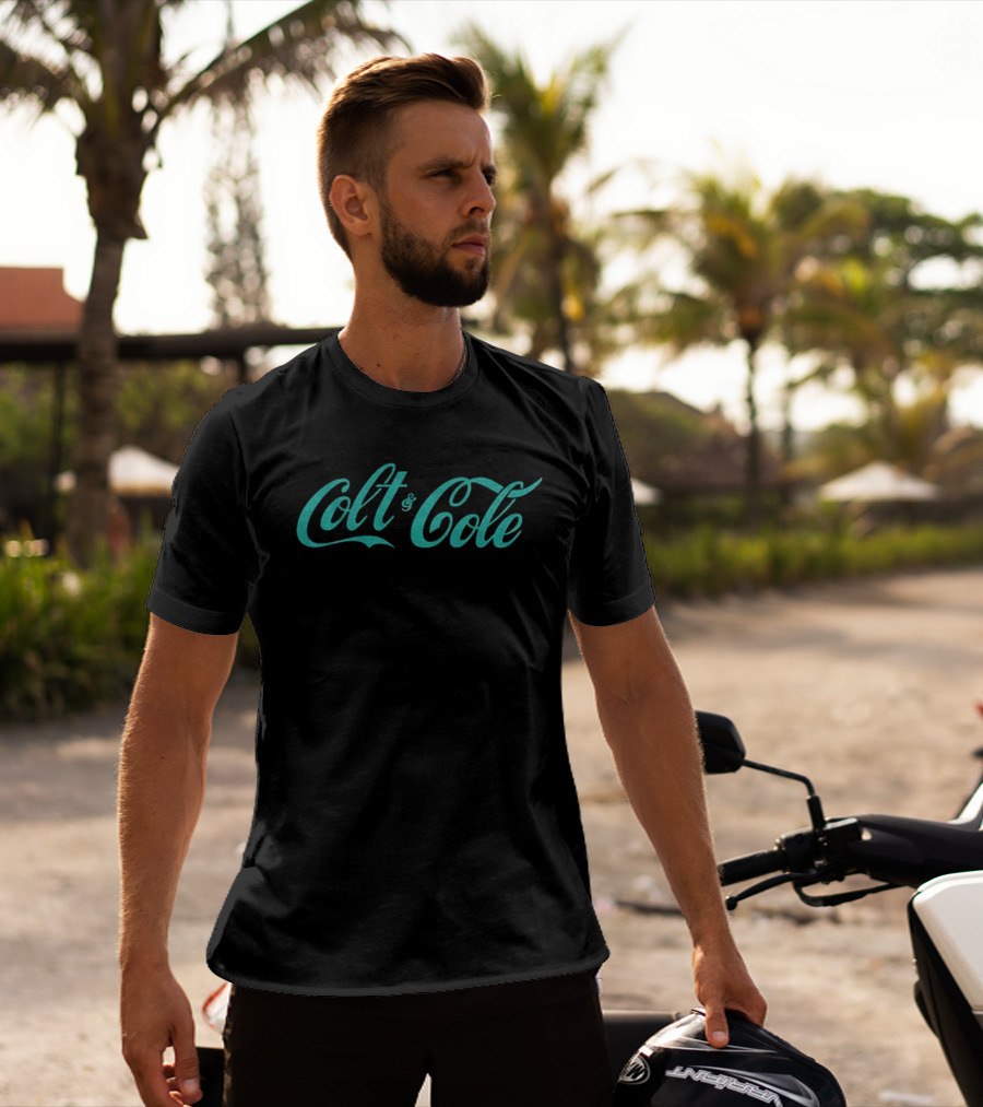 Colt And Cole Coca Cola Retro Style Script T-Shirt