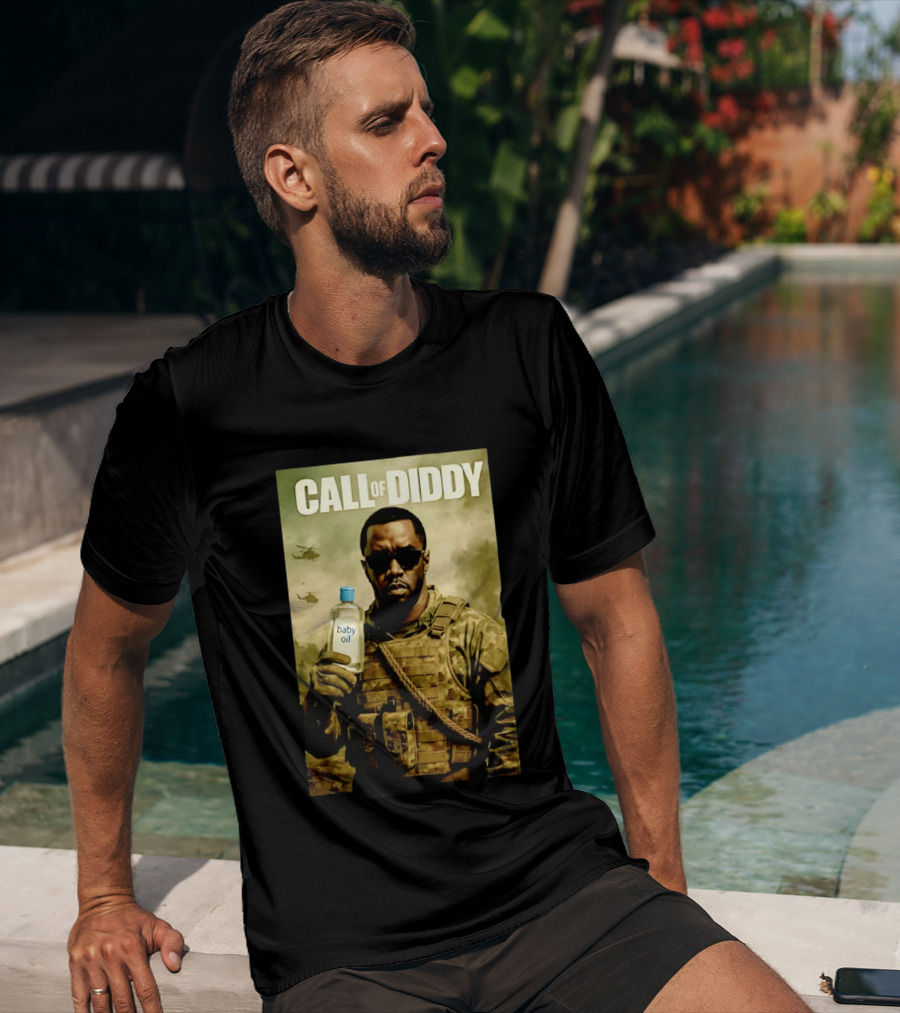 Call Of Diddy Baby Oil Military Humor T-Shirt