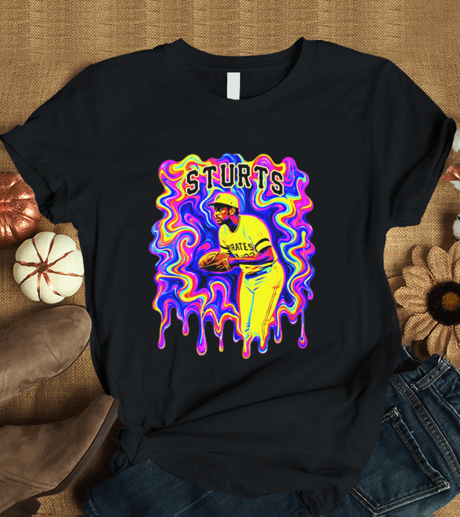 Pirates Dock Ellis Psychedelic Sturts Baseball Pitcher T-Shirt