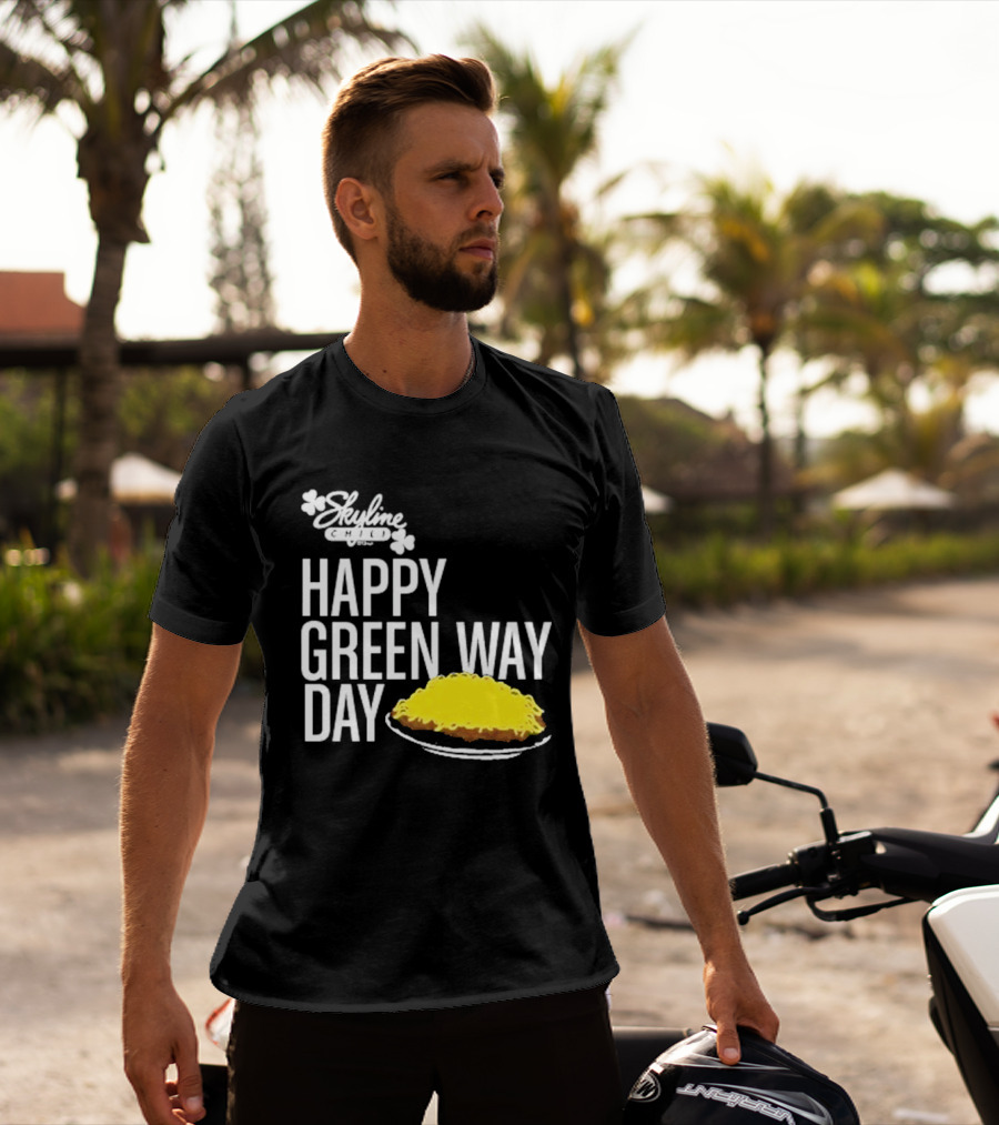 Skyline Chili Happy Green Way Day Cheese Coney Celebration T-Shirt