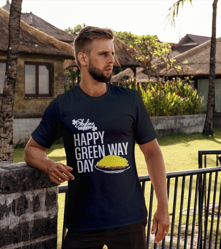 Skyline Chili Happy Green Way Day Cheese Coney Celebration T-Shirt