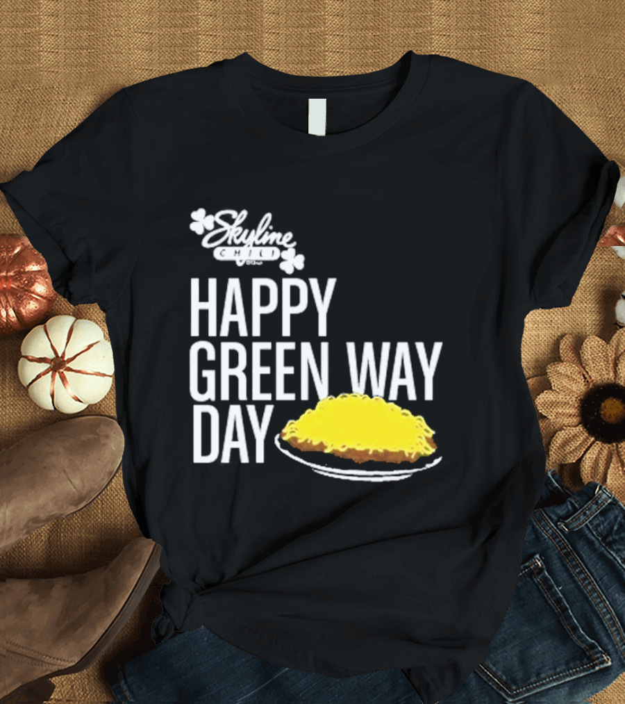Skyline Chili Happy Green Way Day Cheese Coney Celebration T-Shirt