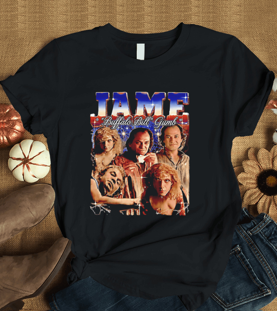 Buffalo Bill Gumb Silence Of The Lambs Movie Character Collage T-Shirt