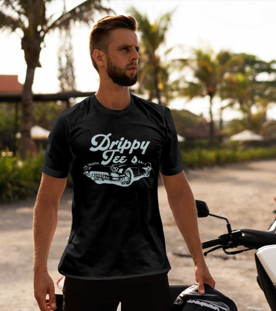 Drippy Tees 1958 Chevrolet Corvette Classic Car T-Shirt