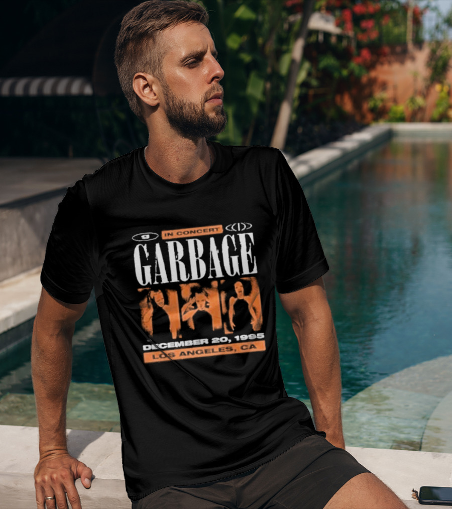 Garbage Live Performance December 20 1995 Los Angeles CA Iconic Concert T-Shirt