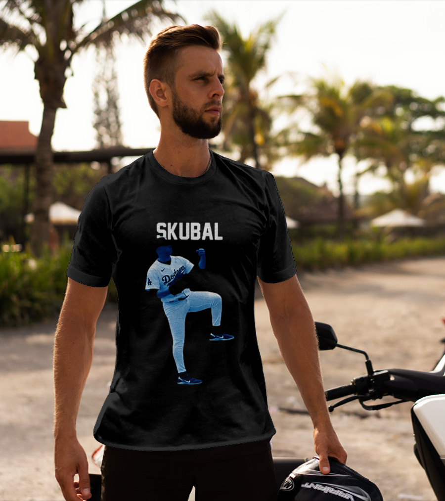 Los Angeles Dodgers Tarik Skubal 29 MLB Baseball 2026 Gradient T-Shirt