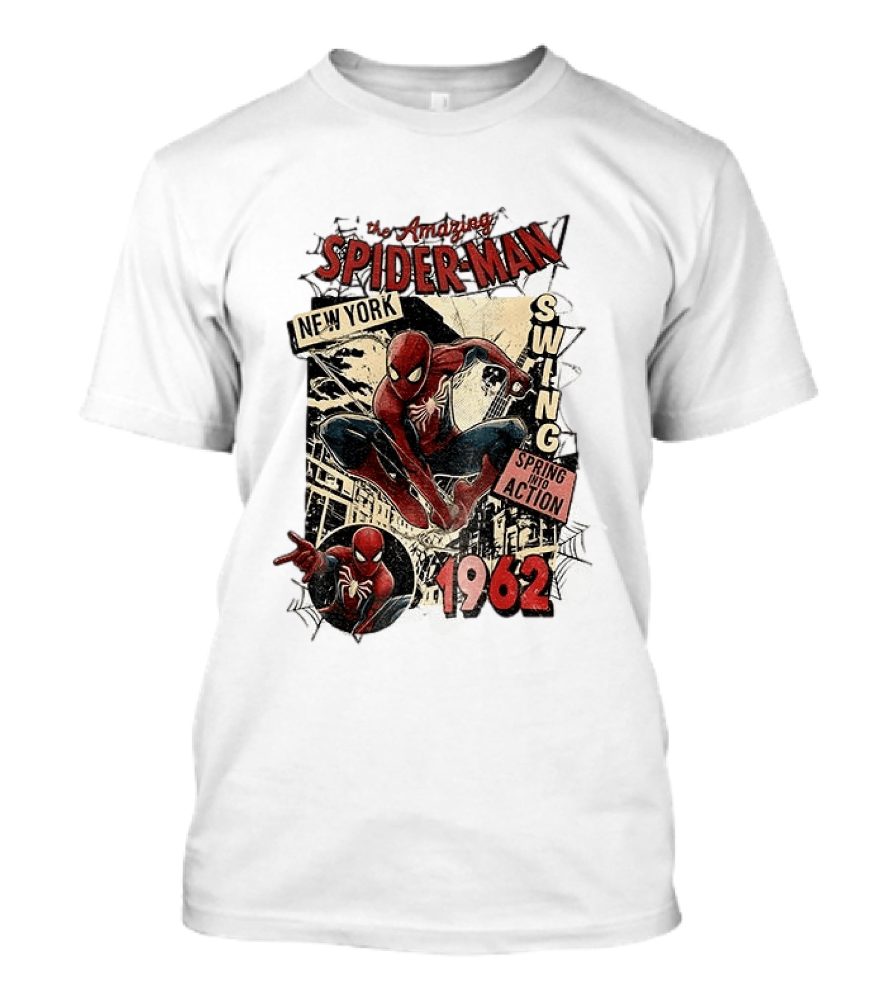 Amazing Spider Man New York Swing Spring Into Action 1962 T-Shirt