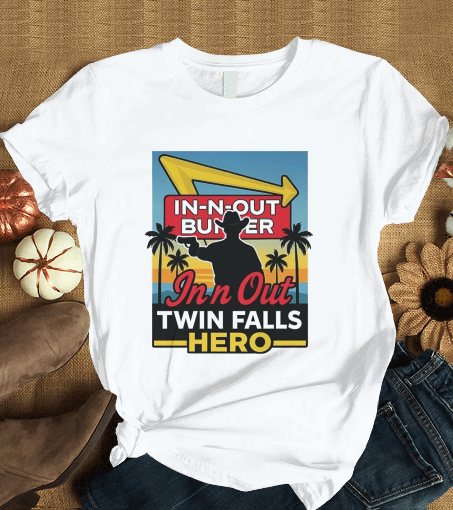 In N Out Burger Twin Falls Hero Retro Western 2026 T-Shirt